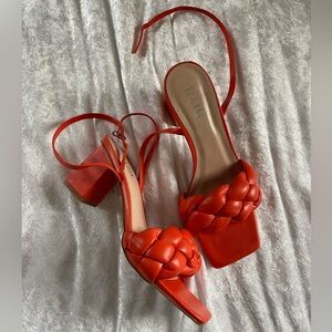 ASOS RAID Women's Orange Braided Heels